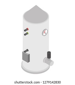 Electric geyser isometric icon 