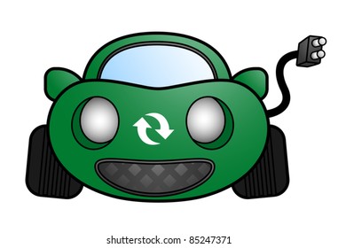 Electric green car