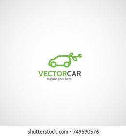 Electric green Car logo.