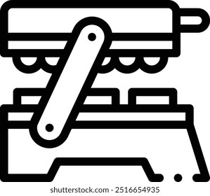 electric grill icon. Thin Linear Style Design Isolated On White Background