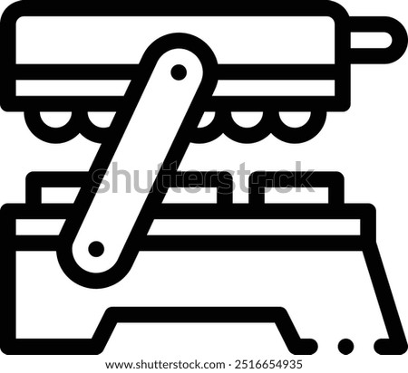 electric grill icon. Thin Linear Style Design Isolated On White Background