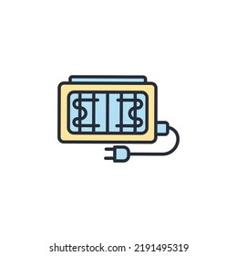 Electric grill icons  symbol vector elements for infographic web