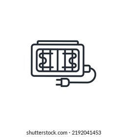 Electric grill icons  symbol vector elements for infographic web