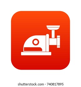 Electric grinder icon digital red for any design isolated on white vector illustration