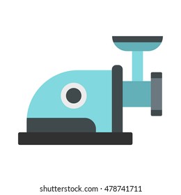 Electric grinder icon in flat style isolated on white background. Home appliances symbol vector illustration
