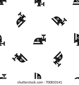 Electric grinder pattern repeat seamless in black color for any design. Vector geometric illustration