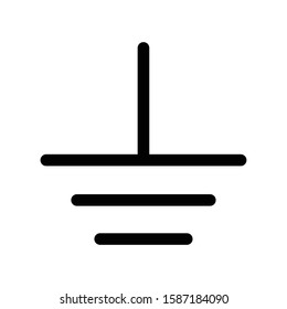 Electric grounding icon. electric icon.