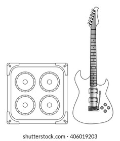 Electric Guitar and Amplifier