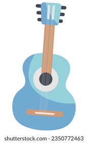 electric guitar blue color instrument icon vector illustration design. Simple cartoon vector illustration of musical instruments.