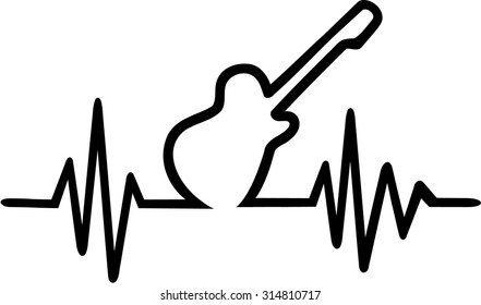 Electric guitar cardiac frequence