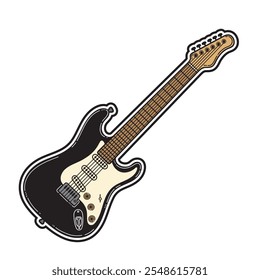 Guitarra eléctrica Vector de dibujos animados, Guitarra de instrumentos musicales Imagen eléctrica, Equipo de música Vector de guitarra, Guitarras Icon Vector, Guitarra eléctrica Clip Art Doodle.