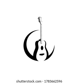 Electric guitar design vector template. Simple set of electric guitar vector icons