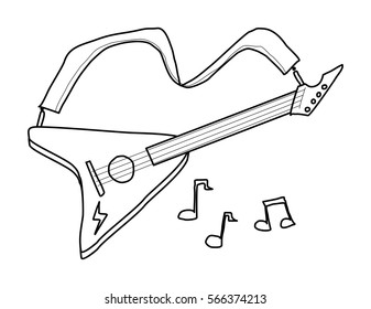 an electric guitar doodle
