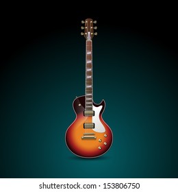 Electric guitar, eps10 vector