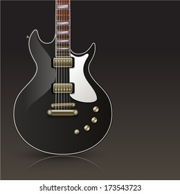 Electric guitar, eps10 vector