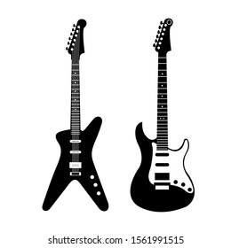 Electric Guitar Flat Vector Illustration. Rock Music Instrument