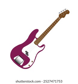  electric guitar. Flat vector illustration.