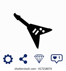 Electric guitar icon.