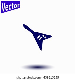 Electric guitar icon.