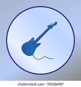 Electric guitar. Icon audio tool . Vector illustration .