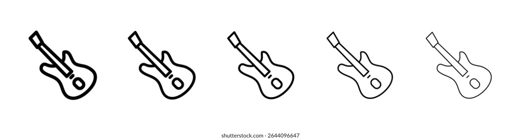 Electric Guitar icon concept. graphic design, logo, Web, UI.