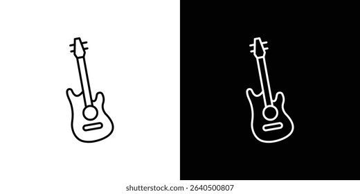 Electric Guitar icon Graphic vector set for ui design