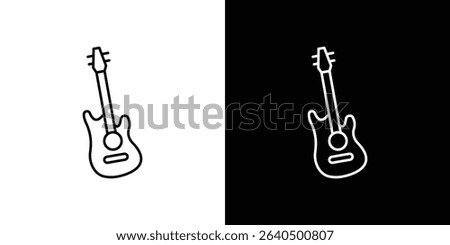 Electric Guitar icon Graphic vector set for ui design