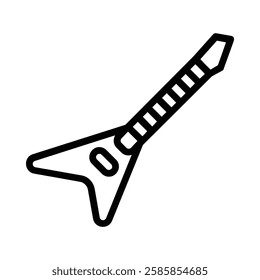 Electric Guitar icon illustration in line style. Perfect for website mobile app presentation. Suitable for any user interface and user experience