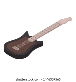 Electric guitar icon. Isometric of electric guitar vector icon for web design isolated on white background