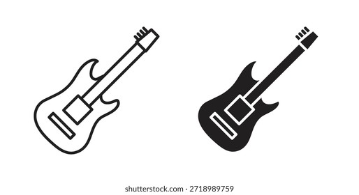 Ícone de guitarra elétrica para aplicativo móvel, projetos editáveis