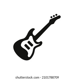electric guitar icon, music, tone, rhythm, musical instrument. flat icon, vector.