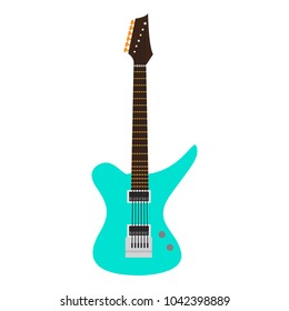 Electric guitar icon. Musical instrument