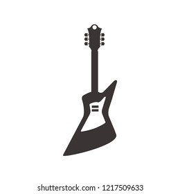 Electric guitar icon, musical instrument