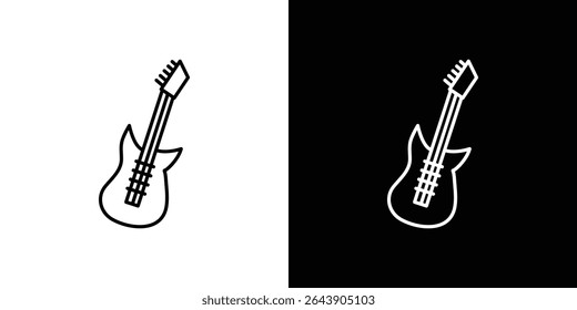 Electric Guitar icon symbol concept for graphic design, Website, UI. EPS