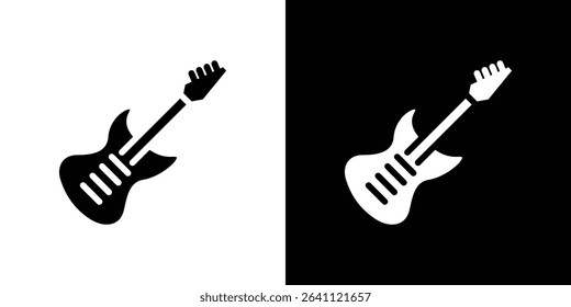 Electric Guitar icon symbols. Vector illustration.