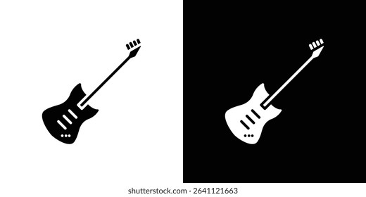 Electric Guitar icon symbols. Vector illustration.