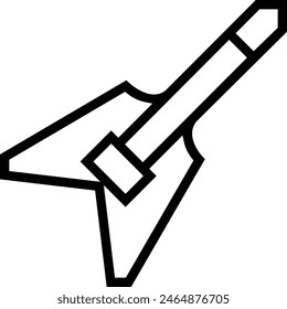 electric guitar icon. Thin linear style design isolated on white background