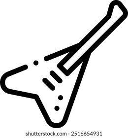 electric guitar icon. Thin Linear Style Design Isolated On White Background