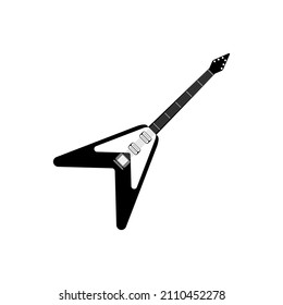 Vector de ícono de guitarra eléctrica, icono de guitarra.