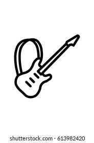 Electric guitar icon, Vector