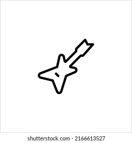 Electric guitar icon. Guitar vector icon. Acoustic, Electric, Bass Types of Guitar Vector Illustration. Musical instrument symbol isolated on white background. Symbol, logo illustration.