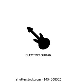 electric guitar icon vector black design