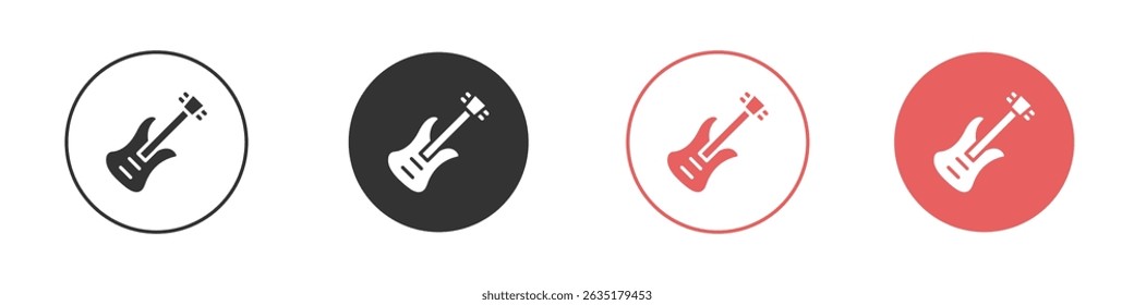 Electric Guitar icon vector design template simple and clean style