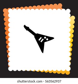 Electric guitar  icon. Vector design. 