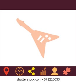 Electric guitar  icon. Vector design.