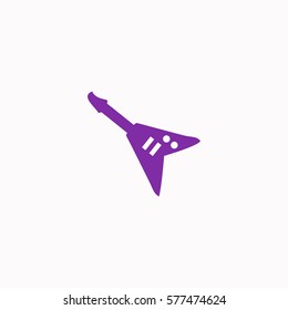 Electric guitar  icon Vector design. Colored illustration.