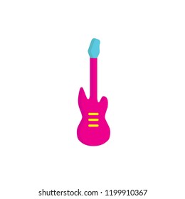electric guitar icon vector. icon with flat style