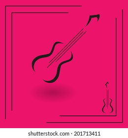 Electric guitar icon. Vector illustration