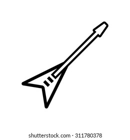 electric guitar icon. vector illustration