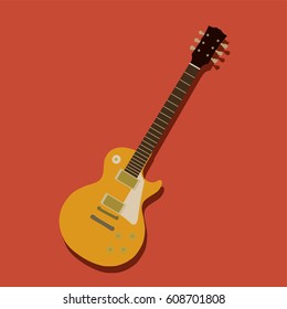 Electric guitar icon, vector illustration design.